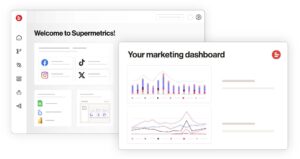 Supermetrics käyttöliittymä näkymä
